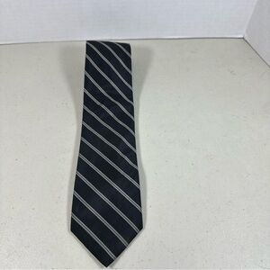 Calvin Klein Black, White 100% Silk Men’s Neck Tie